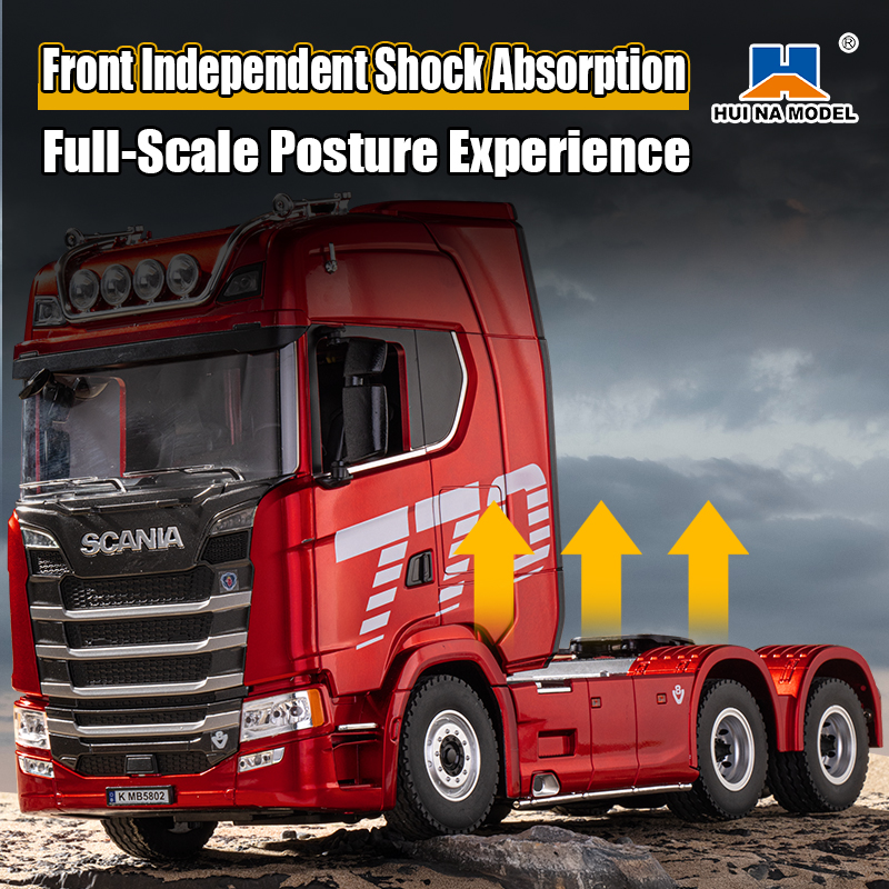 Huina 1501/1502 Scania 1:18 Scale Electric RC Heavy Truck Tractor Model with Metal Construction-Ready-to-Go Remote Control Toy