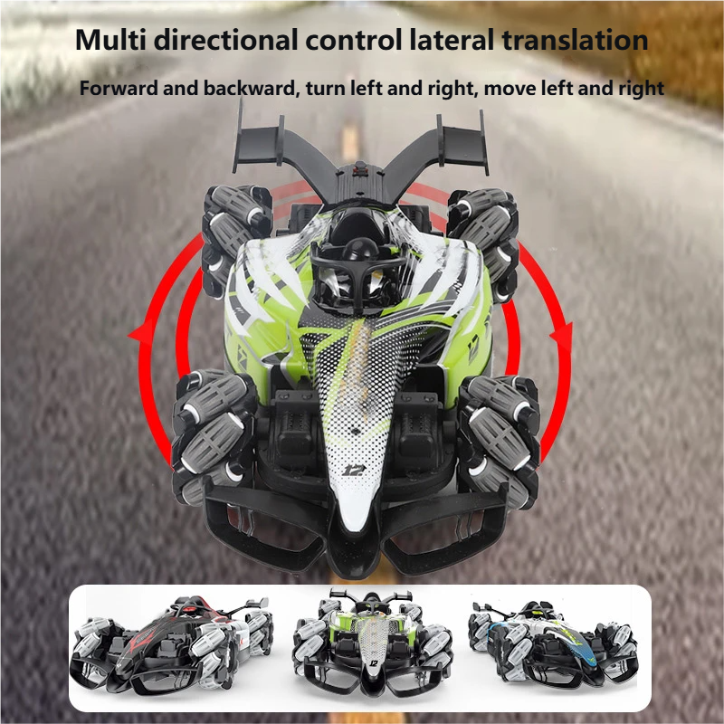 Large Size Handle Remote Control 12-Channel Ready-to-Go Racing F1 Equation Spray Stunt Car RC Drift 4WD Off-road Vehicle Toy
