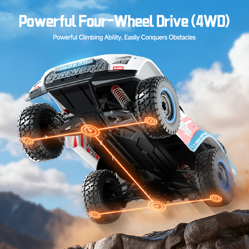 1/16 4WD Metal Rock Crawler RC Car 8CH Off-Road Climbing Vehicle RTR 100m Remote Control Car High Torque RC Crawler Toy