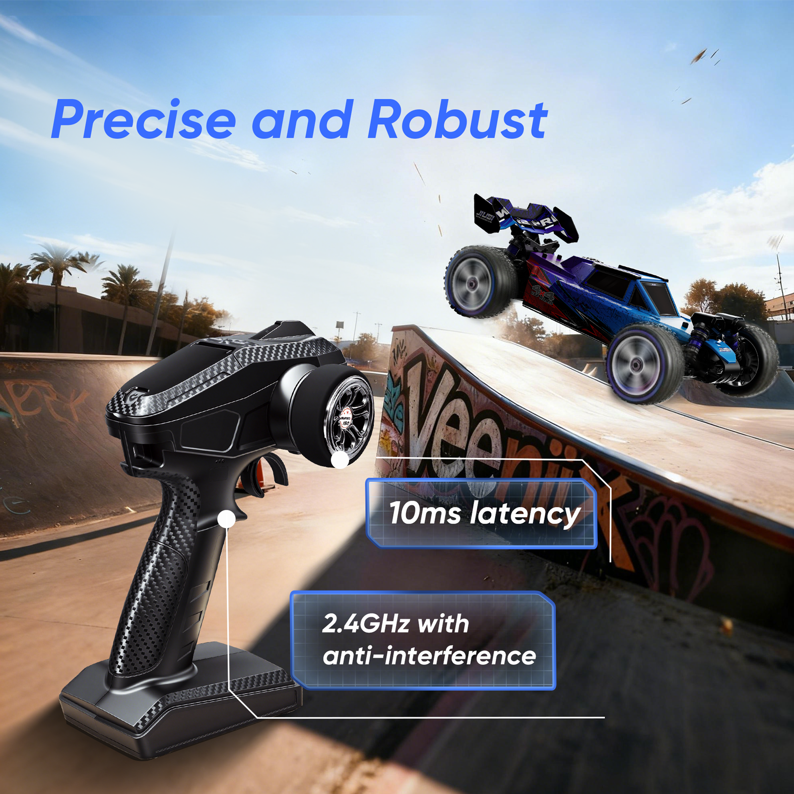 JIUSI WB12PRO 1:12 4WD High-Speed 2.4GHz 4-Channel RC Car Electric Metal Off-Road Race Car 80km/h Follow Me Ready-to-Go for Kids