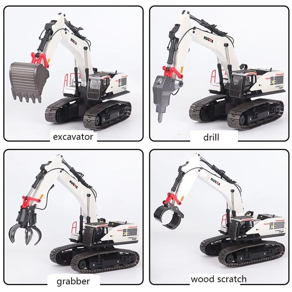 YT Hot Sale Huina 1594 22CH Alloy RC Excavators Remote Control Toys 1:14 Scale Engineering Vehicle Model DIY Gifts for Adult Kid