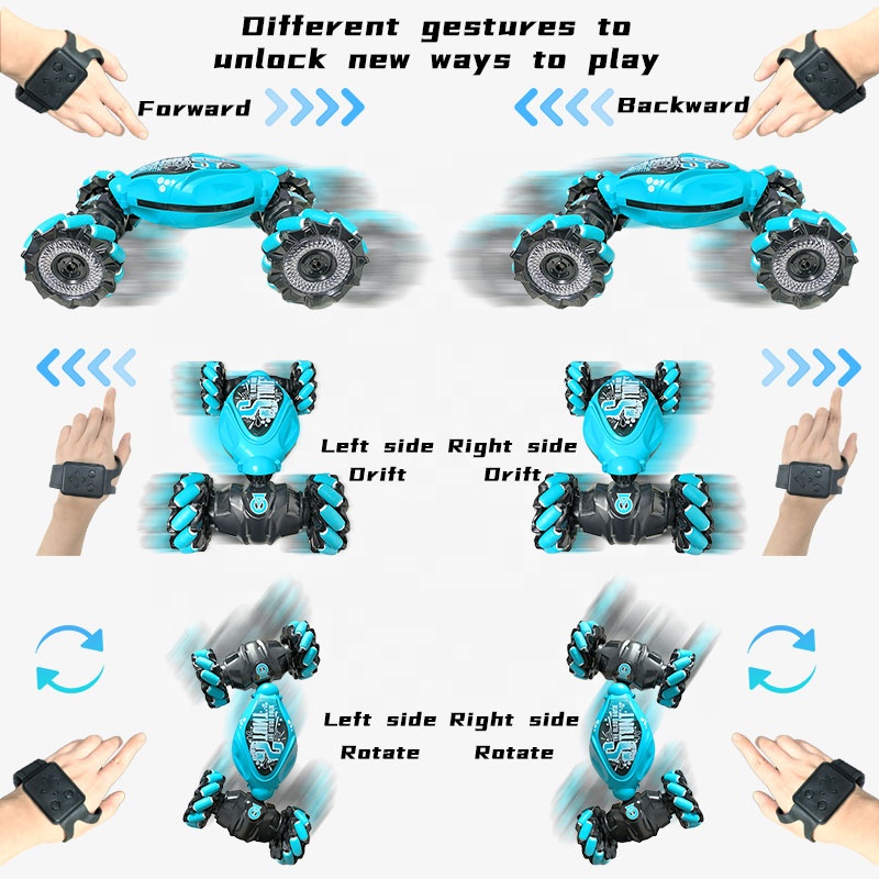 AiJH Carro De Juguete Factory Direct Wholesale Gesture Sensing Rc Stunt Car OEM/ODM Available Rotation 360 Remote Control Car