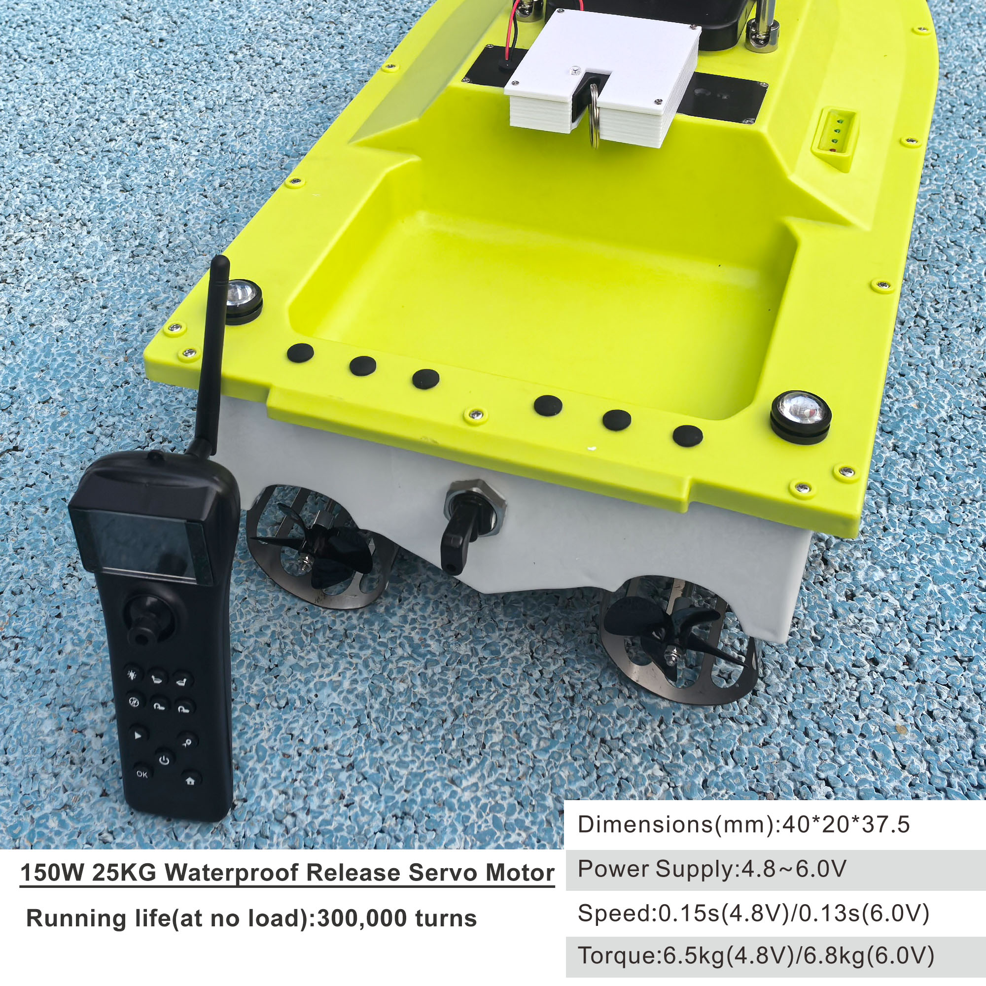 S80 Brushless Motor Super Speed Saltwater RC Fishing Bait Boat with GPS for Surf Fishing With,IP 66 Waterproof,5 Meters/Second
