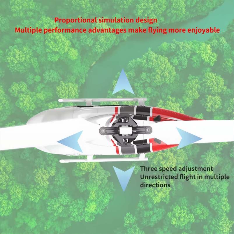 New Arrivals 2.4GHz RC Helicopter Plastic Electric Power Source Beginner One-Click Takeoff/Landing Three Adjustable Speed