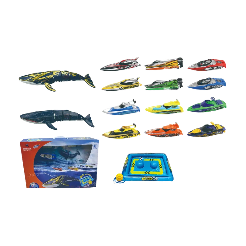Hot Selling 2.4G Waterproof RC Boat Floating Swimming Swinging Plastic Electric Wireless Remote Control Whale Quois