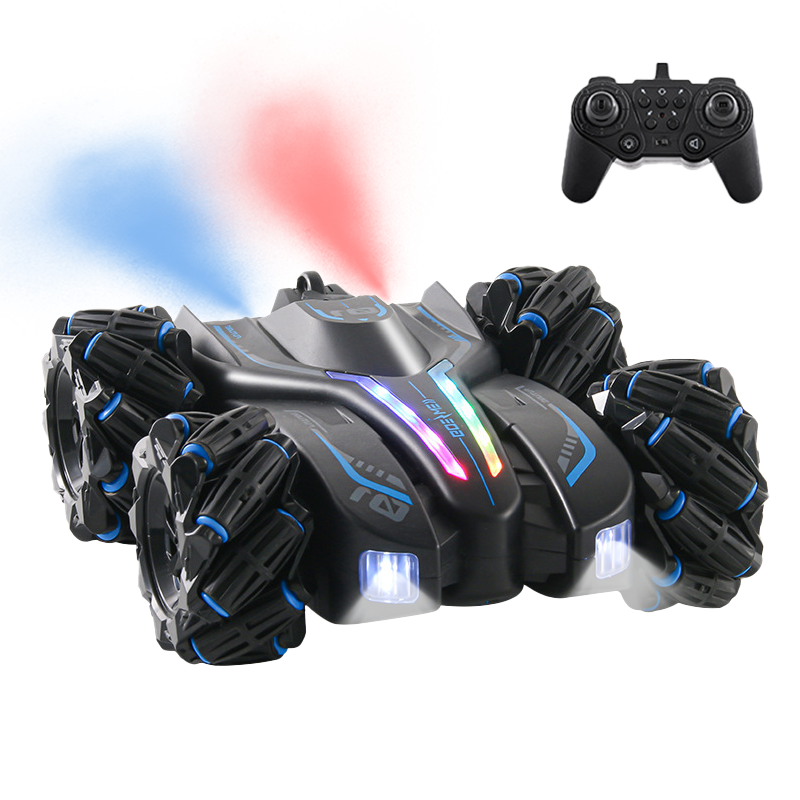 AiJH Dual-Sided Racing RC Car 4WD Drive Stunt Vehicle Spray Double 2.4GHz Remote Control Car Toys