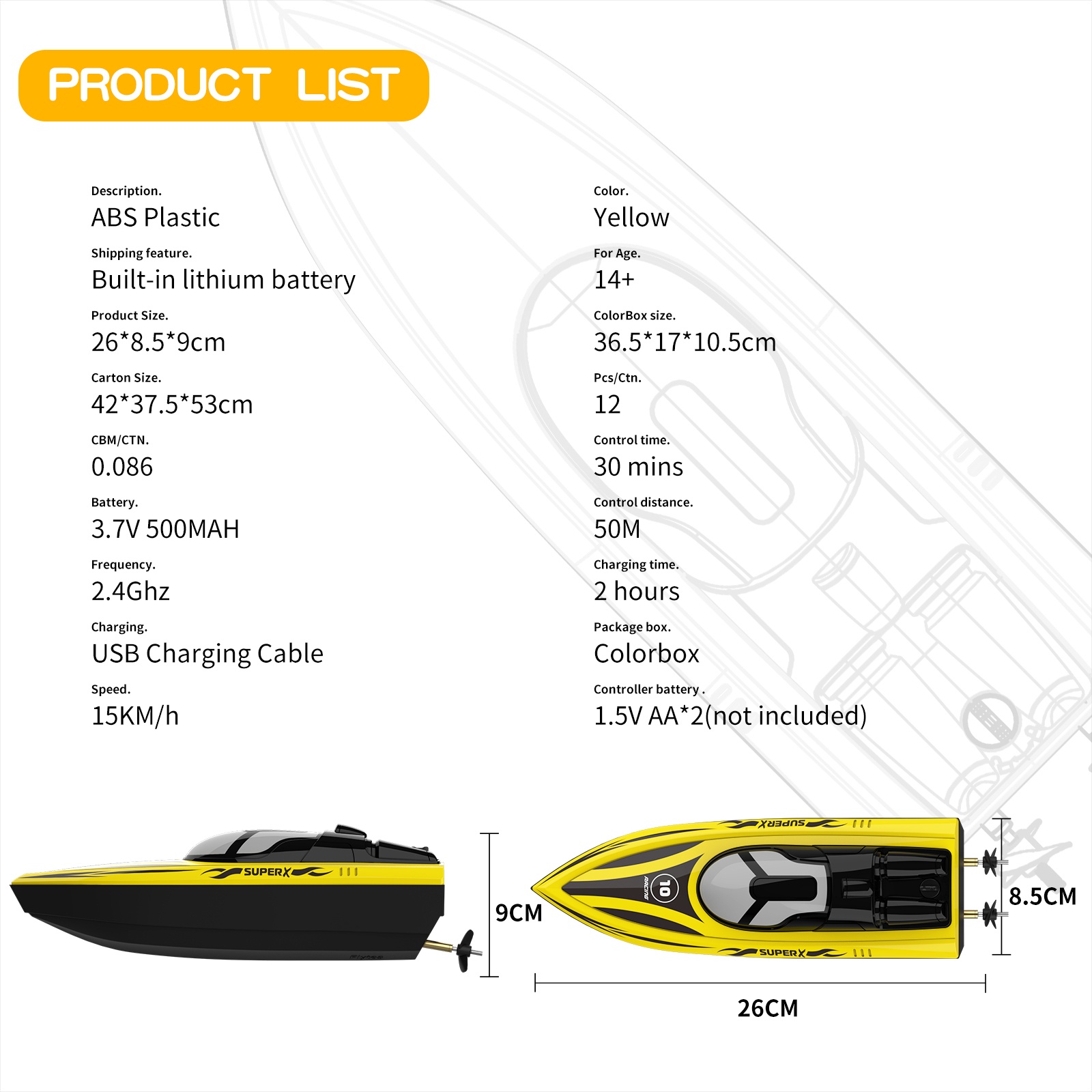 V333 RC Boat Package