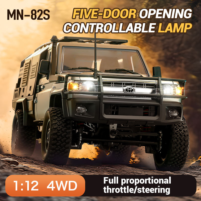MN82S 1:12 LC79 Full Scale 2.4Ghz RC Truck Model Off-Road Climbing 4WD Remote Cars Adult Boy Gifts Assembly Charging Included