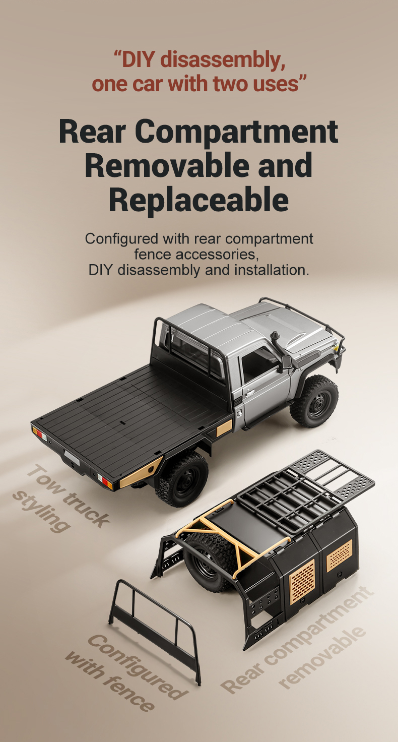 MN82S 1:12 LC79 Full Scale 2.4Ghz RC Truck Model Off-Road Climbing 4WD Remote Cars Adult Boy Gifts Assembly Charging Included