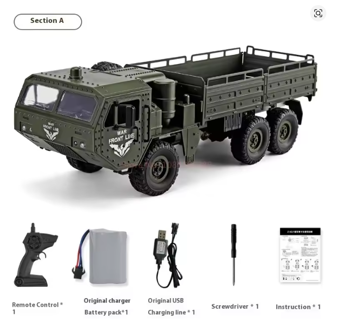 New JJRC 1:16 SJY-Q75 RC Car Simulation THAAD Six Wheel Military Truck Model Off-Road Climbing RC Car Toys