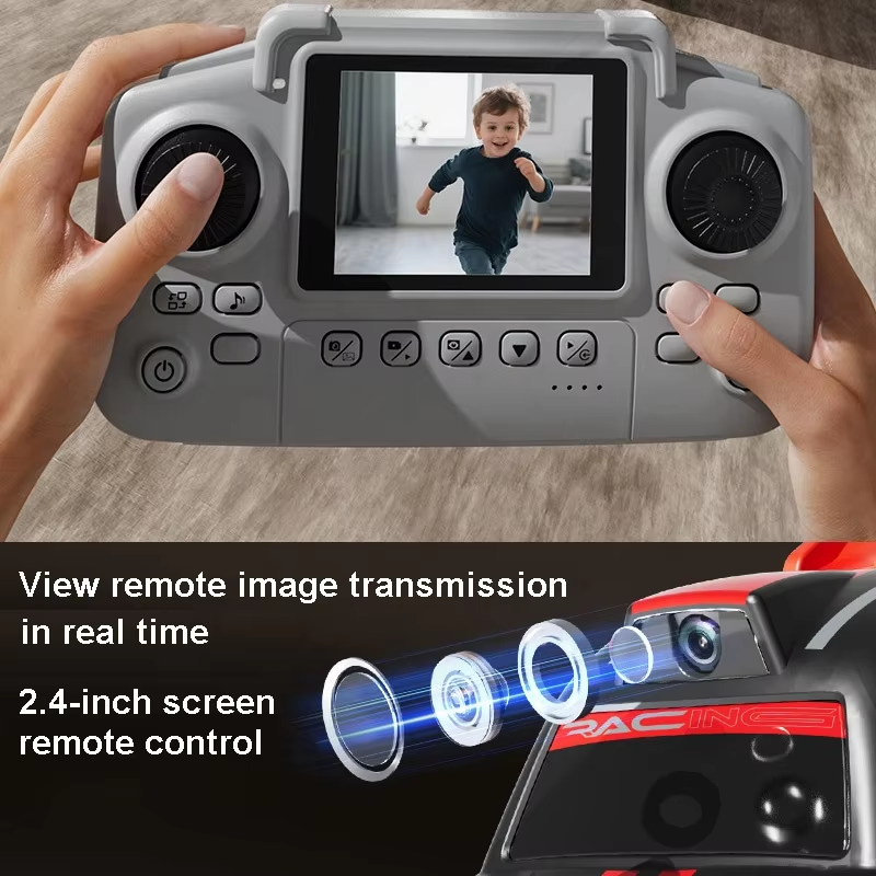 Desktop Mini Smart RC Camera Drift Car 2.4G Image Transmission in Real Time Remote Control Follow Racing Car with Light
