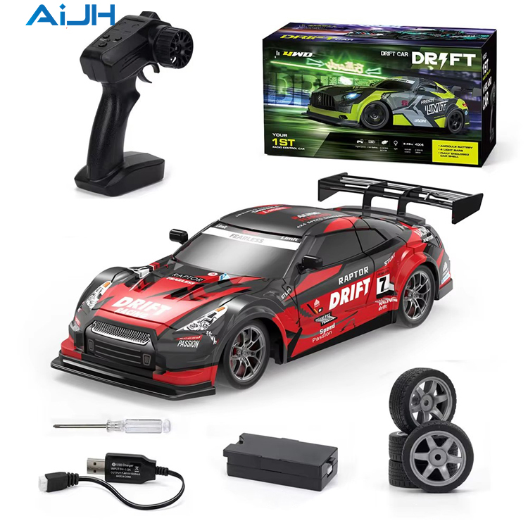AiJH Mini Racing RC Car High-Speed off-Road LED Lights USB Cable Remote Control Drifting Vehicle for Kids