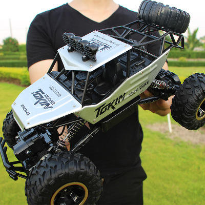 2.4G Radio Remote Control Car 4WD Alloy With Led Lights RC Car Off-Road Vehicle Control Trucks Toys for Kids
