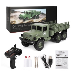 Wpl 1:16 Scale Six-Wheel Remote Control Military Truck RC Car Toy M35 Off-Road 4-Channel 30m Range Ready-to-Go