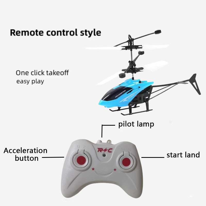 Mini Rechargeable RC Drone Fall-Resistant Remote Control Helicopter for Children for Outdoor Play Beginner Plastic Electric