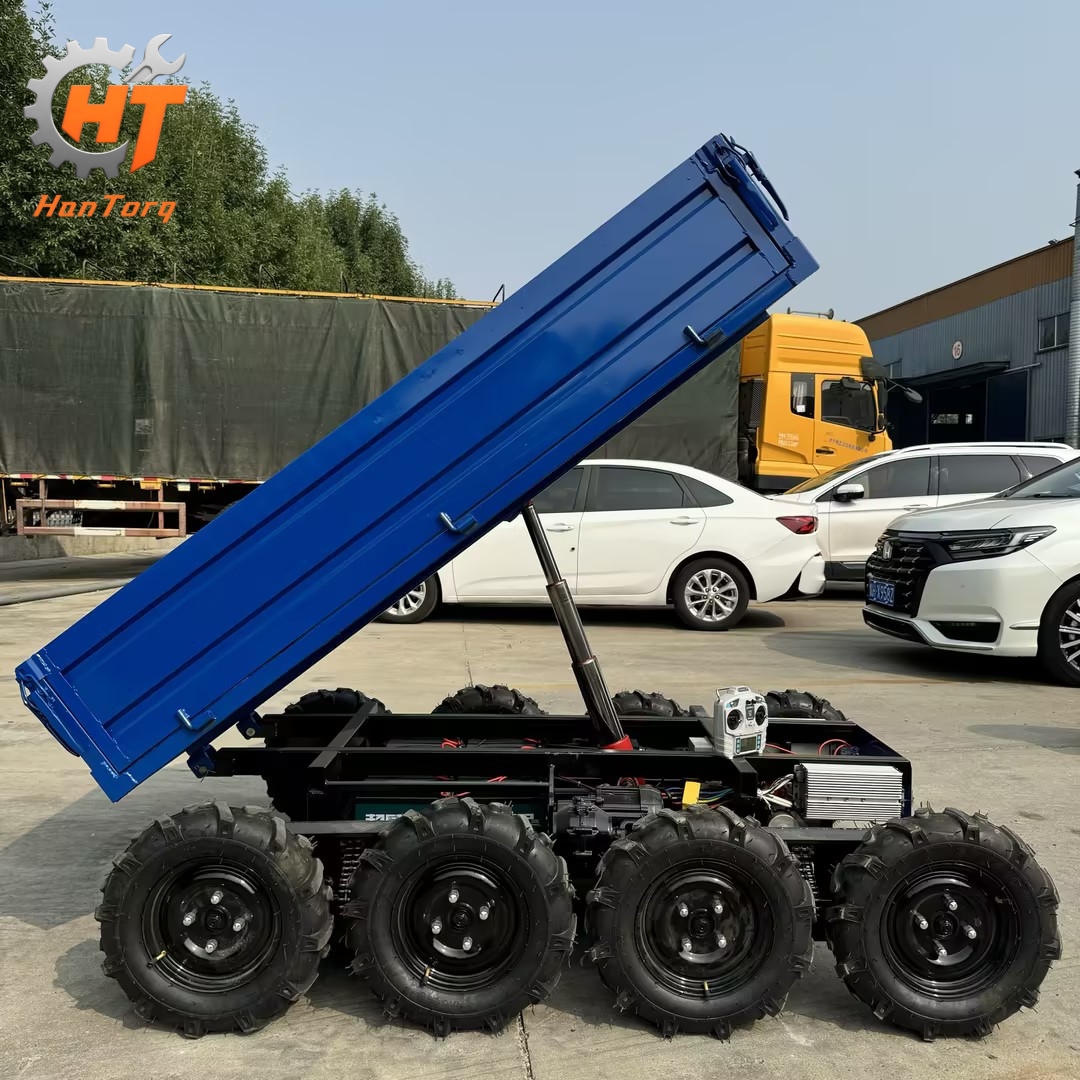 Electric 8-Wheel Steel Remote Control Truck-New Compact Energy-Saving Hydraulic Lift for Constr Agri Whse &amp; Light Haul