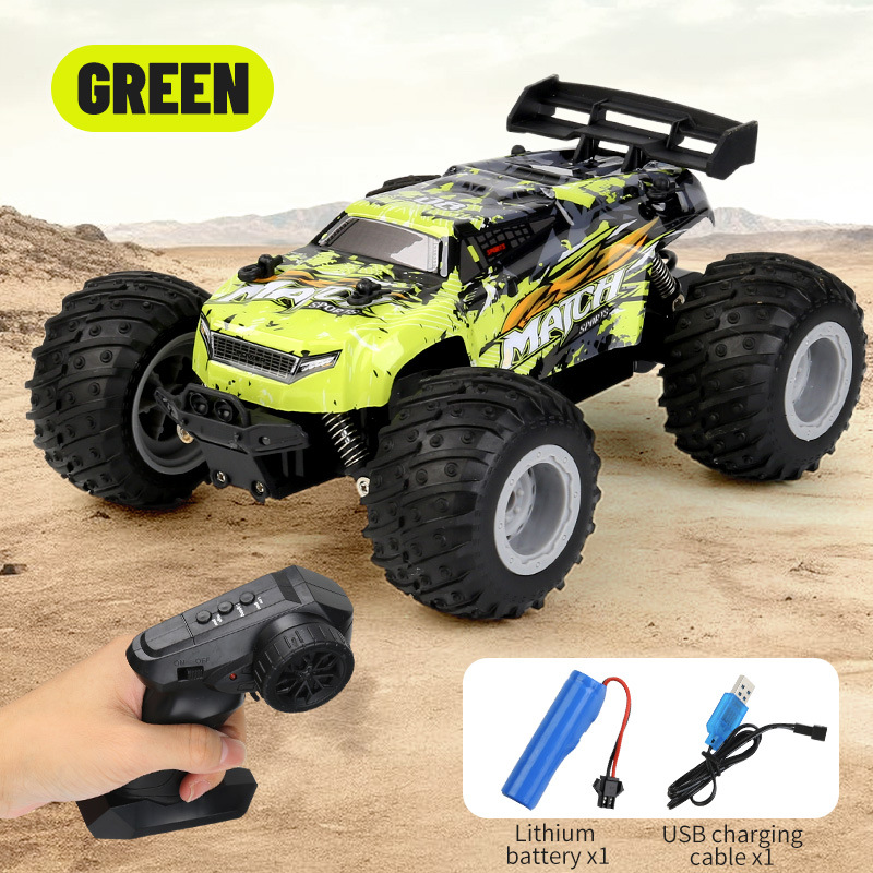 1:18 Scale Rc Car Off Road Climbing Drifting Racing Toy Remote Control Stunt Vehicle Alloy Off-road Vehicle 2.4g High Speed Car