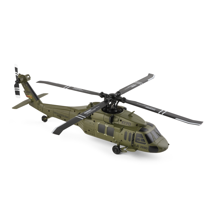 HYUE K170 Rc Helicopter UH-60L 4CH Brushless Helicopter with Gyro and Light-emitting Diode Light Durable Aircraft Toy Gift