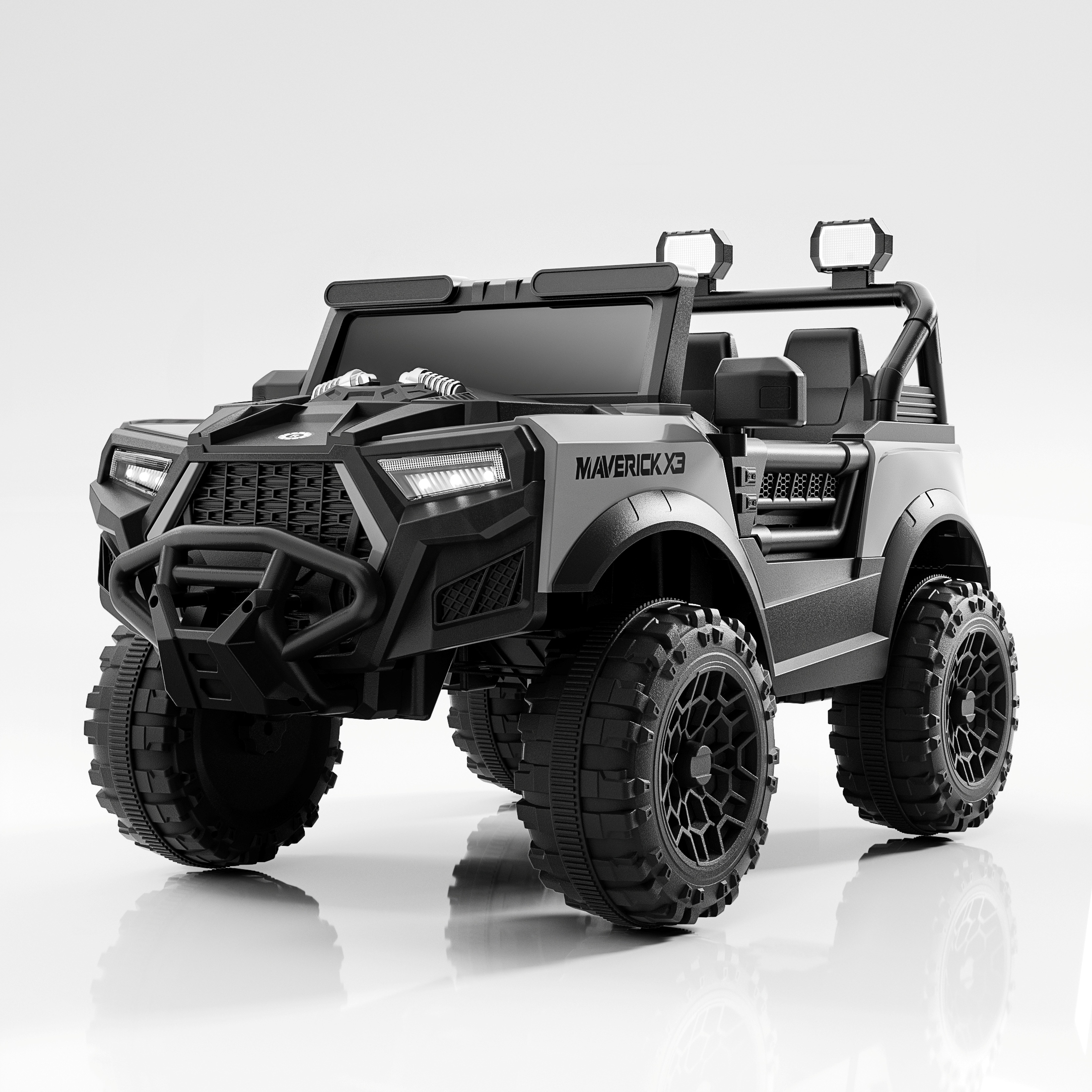 4WD Electric Ride-On Car: Remote Control Off-Road Vehicle for Kids &amp; Adults