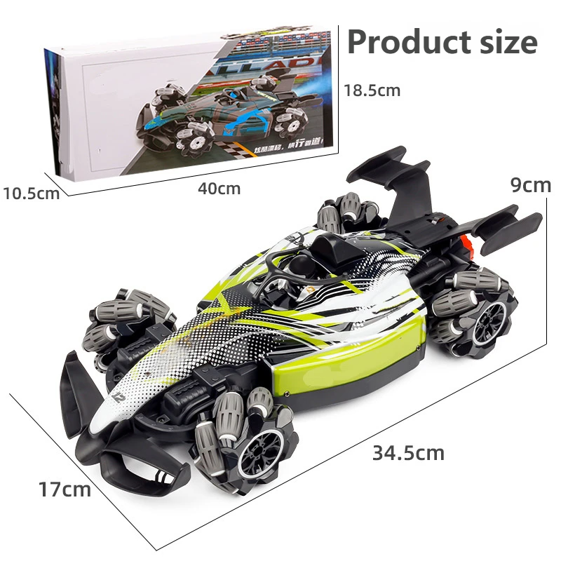 Large Size Handle Remote Control 12-Channel Ready-to-Go Racing F1 Equation Spray Stunt Car RC Drift 4WD Off-road Vehicle Toy