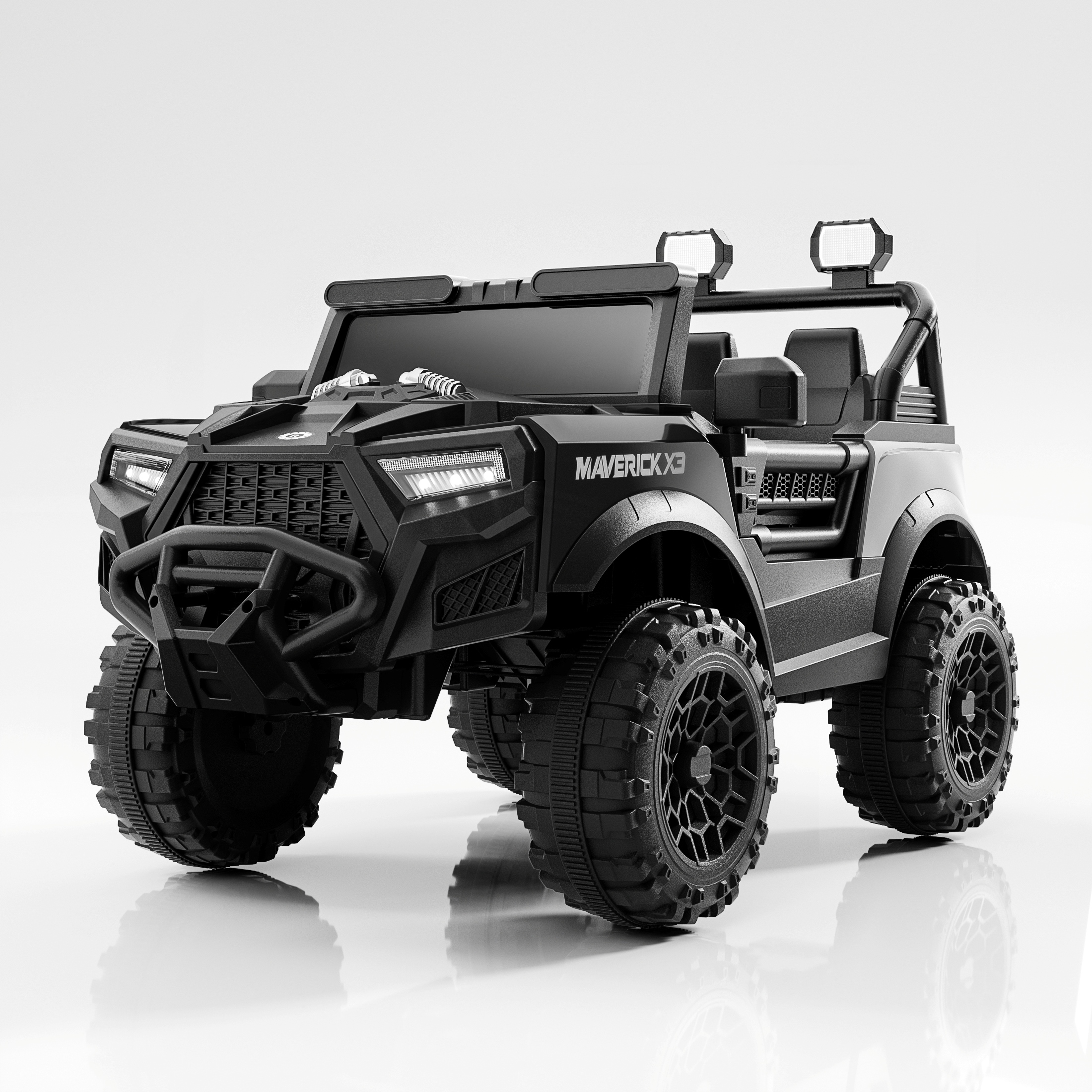 4WD Electric Ride-On Car: Remote Control Off-Road Vehicle for Kids &amp; Adults