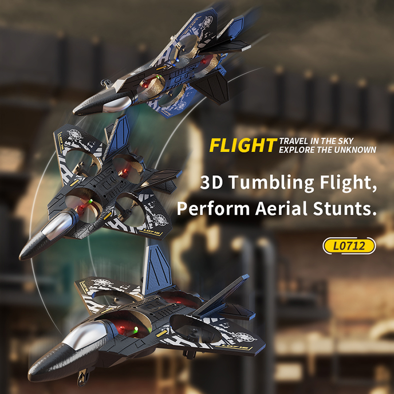 Fighter Jet L0712 with 6-Axis Gyro, One-Key Takeoff, Headless Mode, Speed Shift for Adults and Beginners Rc Aeroplane