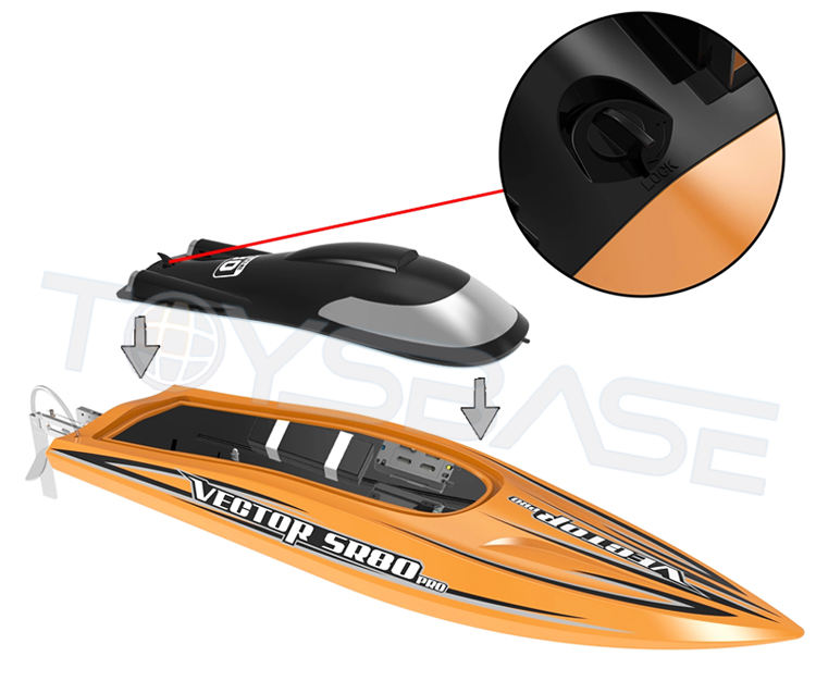 2025 Hot Sale Plastic Hardwares 44mph Super High Speed Large RC Jet Boat-App-Controlled 500m Remote Distance QF