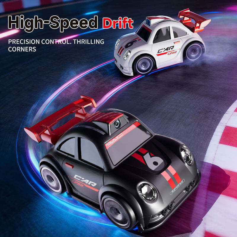 Desktop Mini Smart RC Camera Drift Car 2.4G Image Transmission in Real Time Remote Control Follow Racing Car with Light