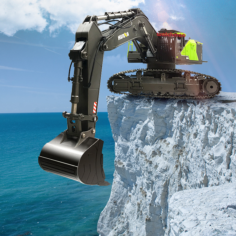 Hot Selling Huina 1593 Alloy Excavator 1:14 Scale Remote Control Vehicle 22 CH Big Mini Truck Simulation Engineering Charger