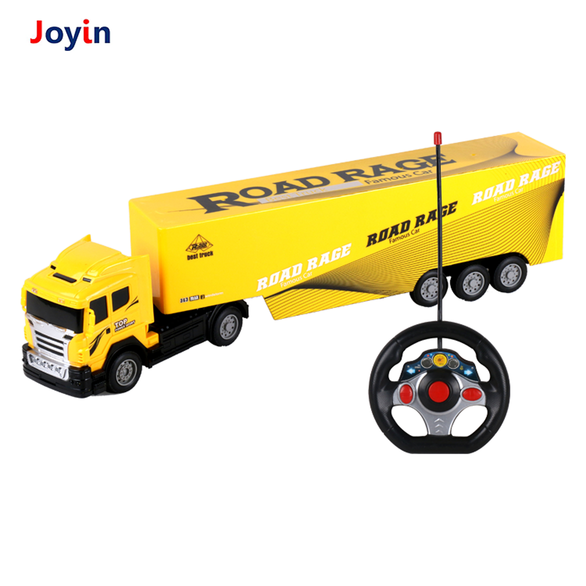 Truck Trailer 2.4 GHz Fast Speed Remote Control Kids Toy Carrier Vehicle Cargo Transporter with Headlight