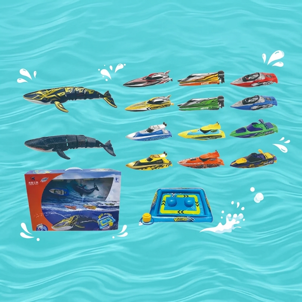 Hot Selling 2.4G Waterproof RC Boat Floating Swimming Swinging Plastic Electric Wireless Remote Control Whale Quois