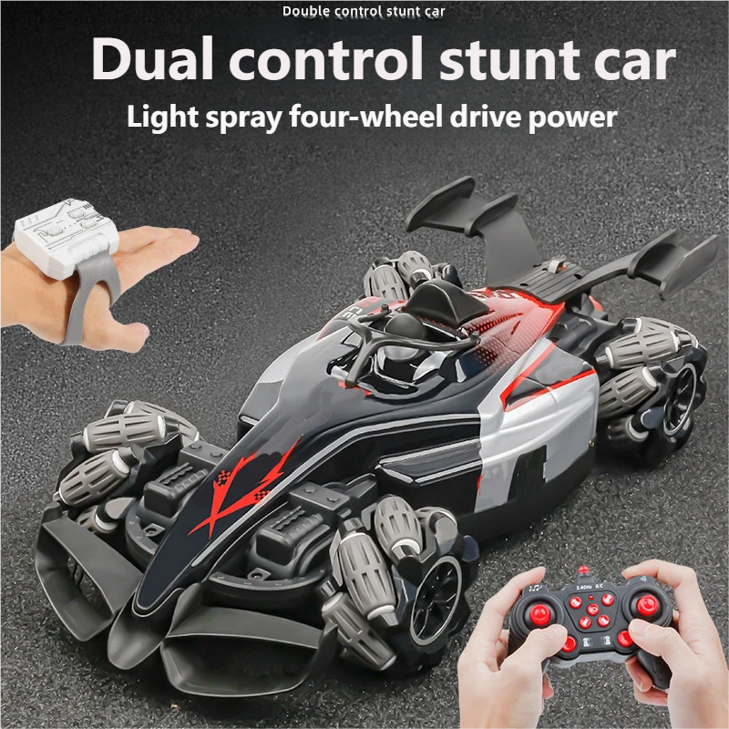 Large Size Handle Remote Control 12-Channel Ready-to-Go Racing F1 Equation Spray Stunt Car RC Drift 4WD Off-road Vehicle Toy
