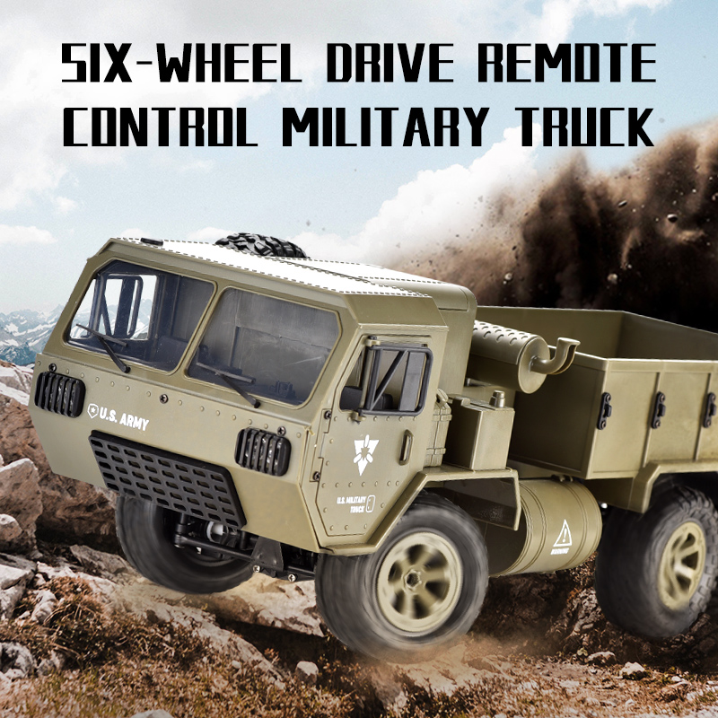 1:12 6X6 2.4Ghz Remote Control 6WD Chassis Off Road Simulation Military Rc Truck Model Toy With Wifi Camera