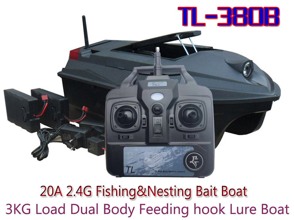 Skywolf TL-380B 2.4G RC Fishing&amp;Nesting Bait Boat 3KG Dual Body Feeding Lure Boat