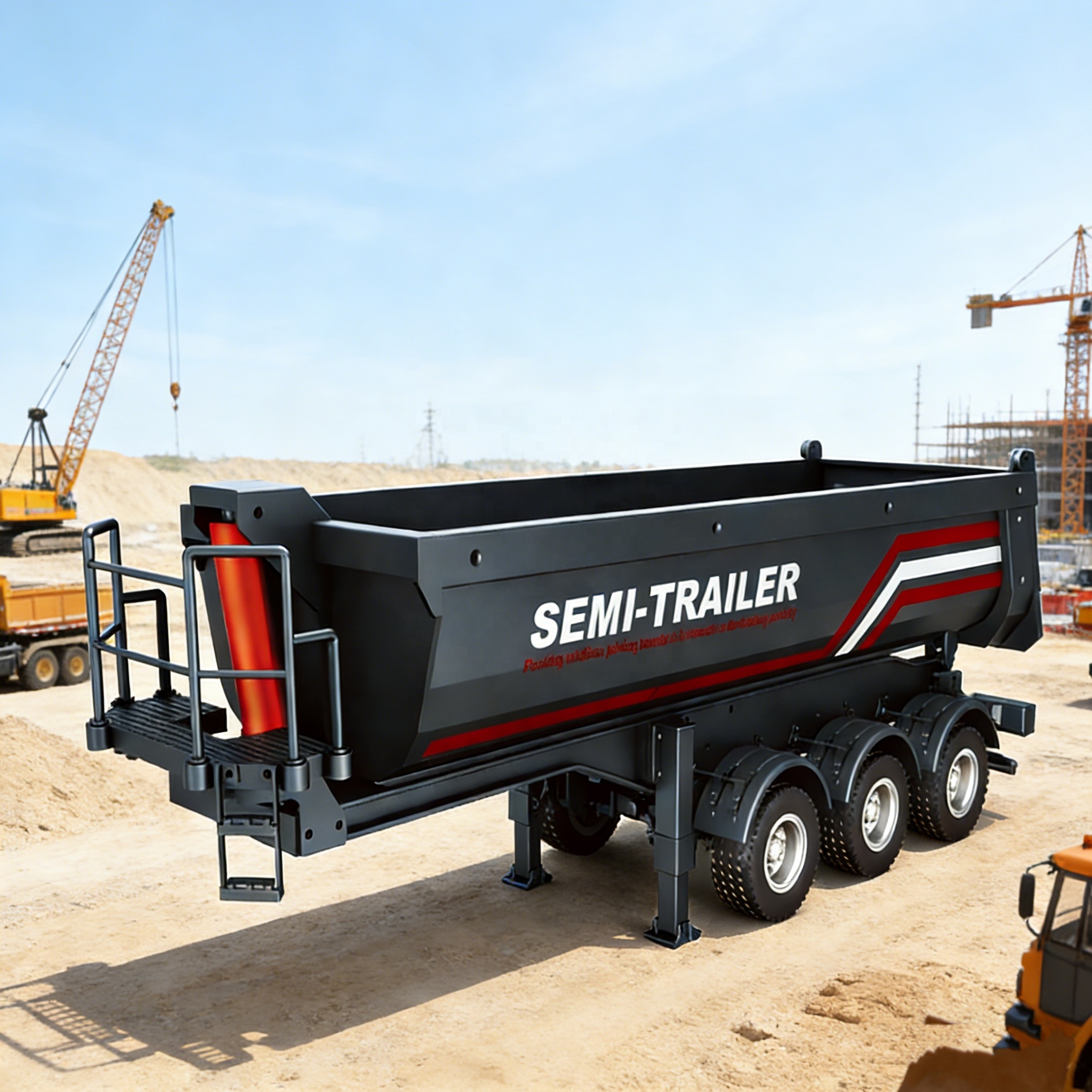 Newest Huina 1509 1/18 Alloy Semi-trailer Dump Remote Control Truck Engineering Construction RC Car Toys Model