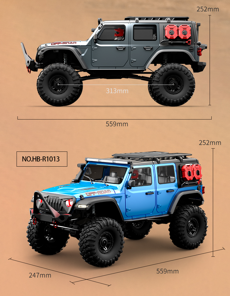 RC Rock Crawler Dimensions