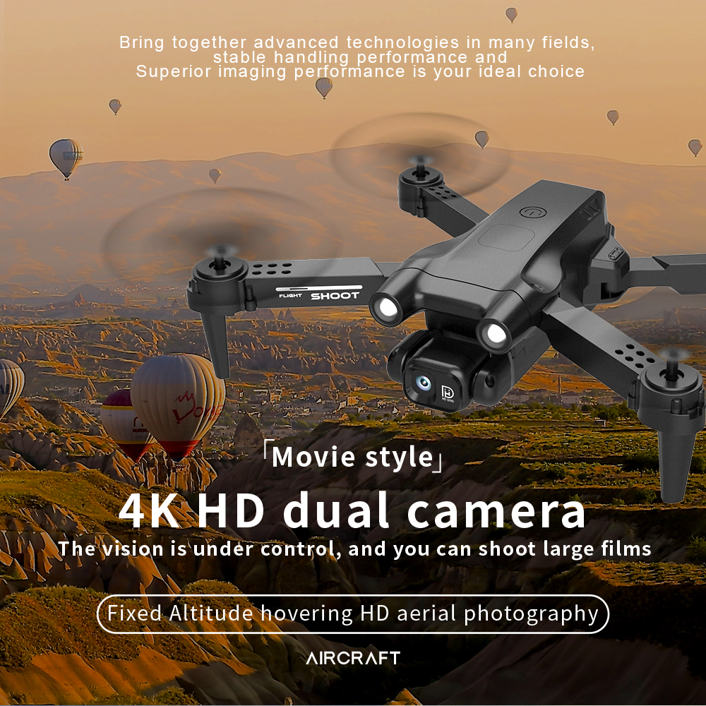 GT2 Mini Drone with LED Lights and Obstacle Avoidance Features