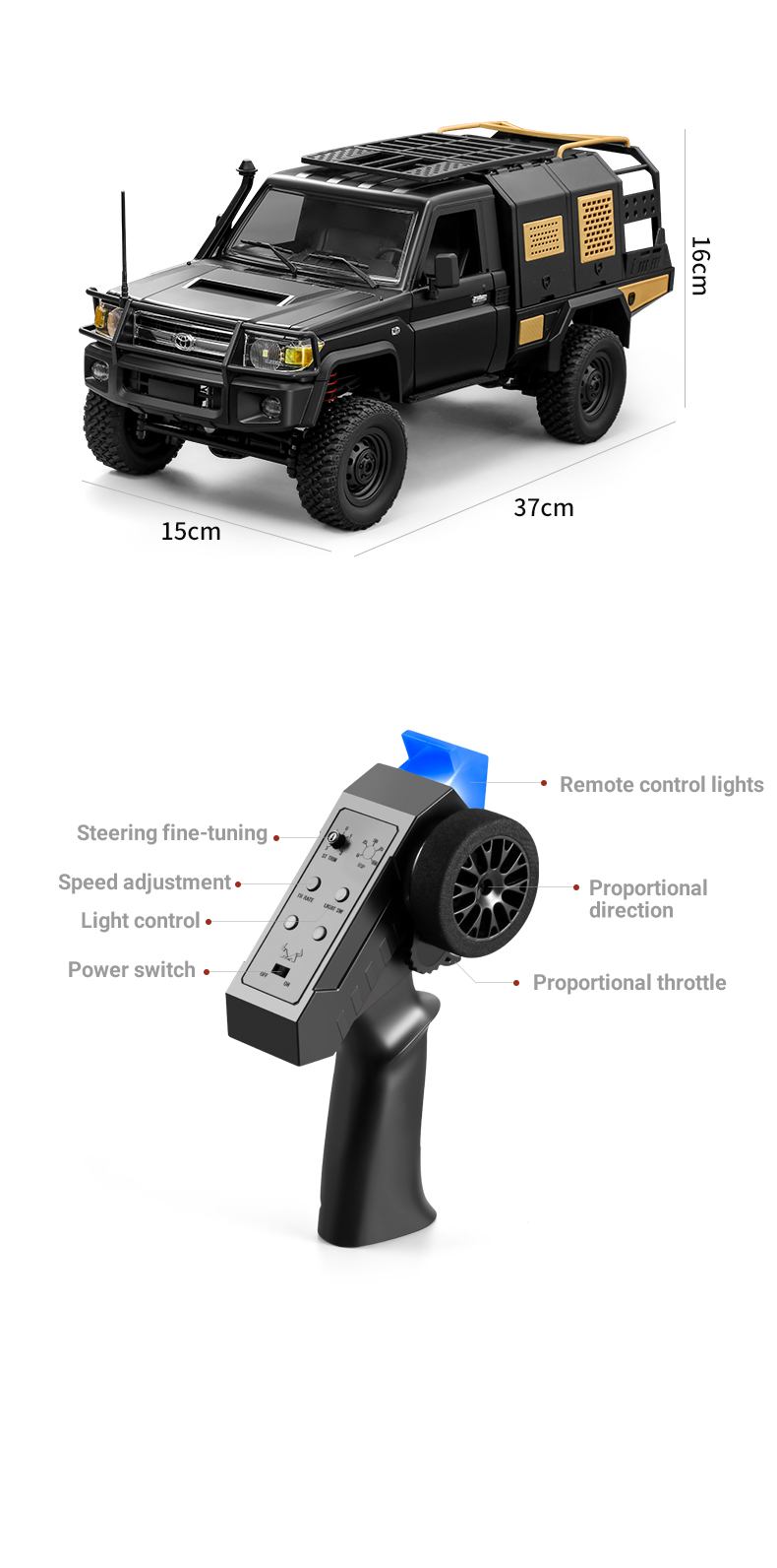MN82S 1:12 LC79 Full Scale 2.4Ghz RC Truck Model Off-Road Climbing 4WD Remote Cars Adult Boy Gifts Assembly Charging Included
