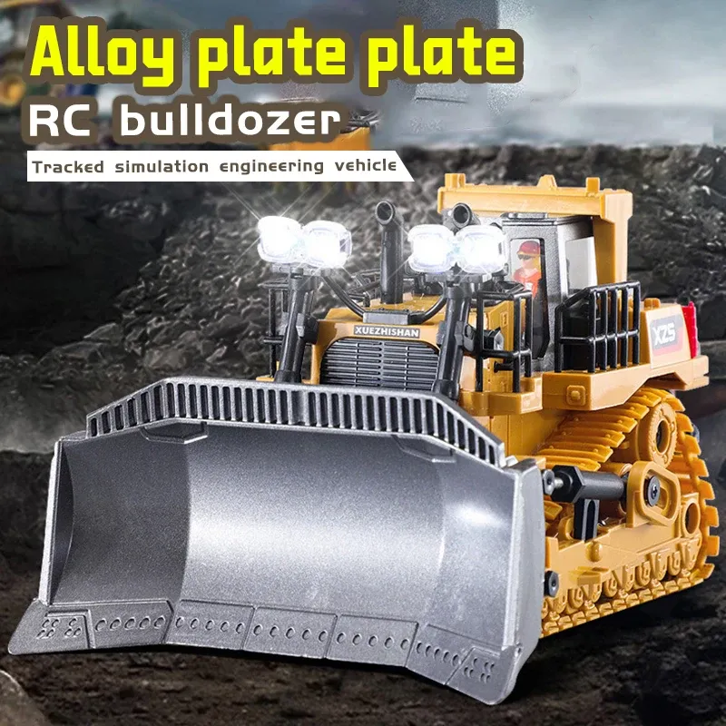2.4G Remote Control Expert Excavator Dump Truck RC Model Car Toy Professional Alloy Plastic Simulation Construction Vehicle