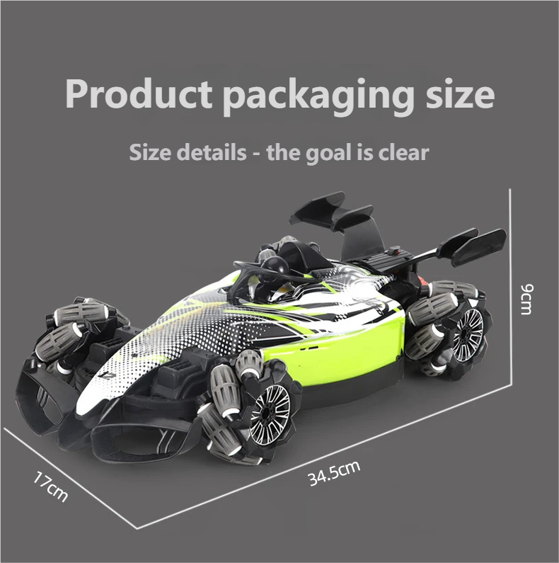 Large Size 2.4G 12-Channel Remote Control Racing F1 Equation Spray Stunt Car Drift 4WD Off-road Vehicle Toy 1080p HD Follow Me