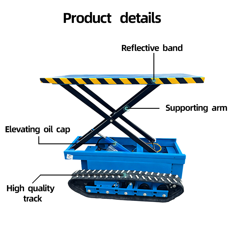 New Condition Customized Electric Crawler Lift Vehicle Remote-Controlled Crawler Chassis for Material Handling Equipment