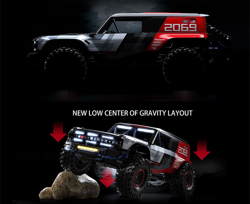 MJX H8P 1/8 Scale Bronco R Licensed 4WD RC Rock Crawler With Brushless Motor 80A ESC 3S Aluminum Alloy Off Road Remote Vehicle