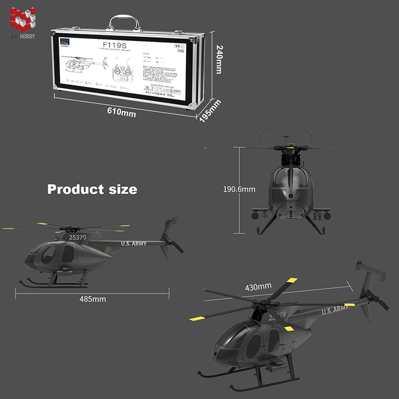 Children 2.4G 6-Channel RC Helicopter with 350M Range &amp; Follow Me Feature-Ready-to-Go Outdoor Toy for Kids