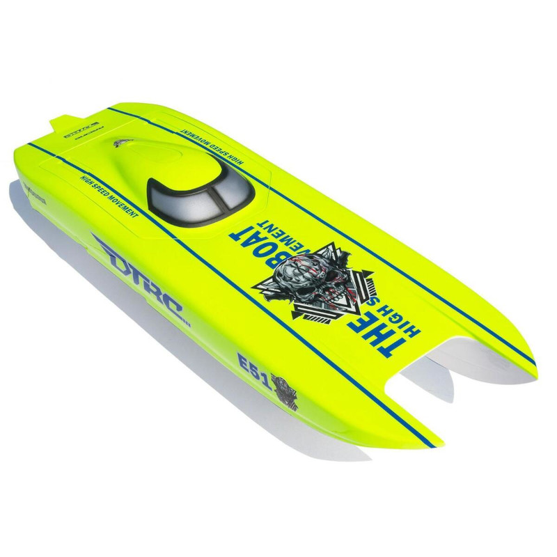 DTRC E51 Catamaran Kevlar/Carbon Fiber HULL 2.4G Electric RC Racing Boat Dual Motors Servos ESC Battery 100km/h DIY Hobby Model