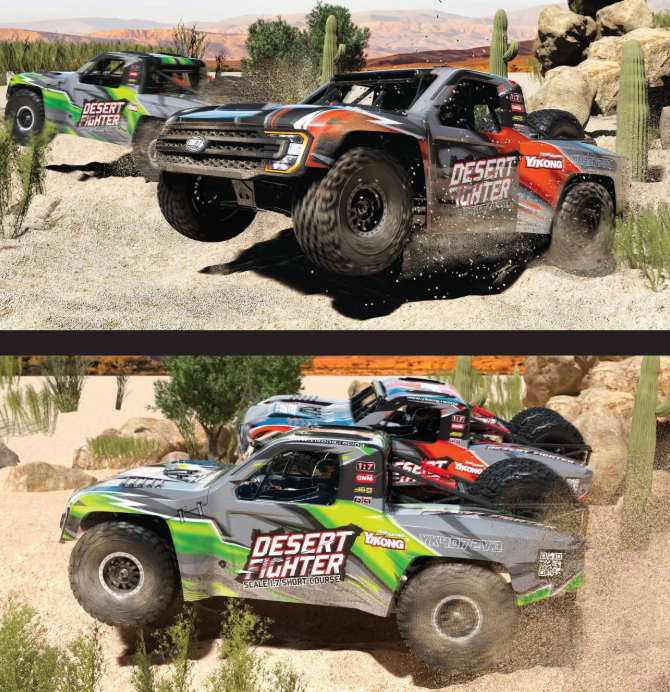 Yikong Yk4072 1/7 Df7 V3 Desert Short Truck Off Road 6s Brushless 4wd Remote Control Model Toy Birthday Gift