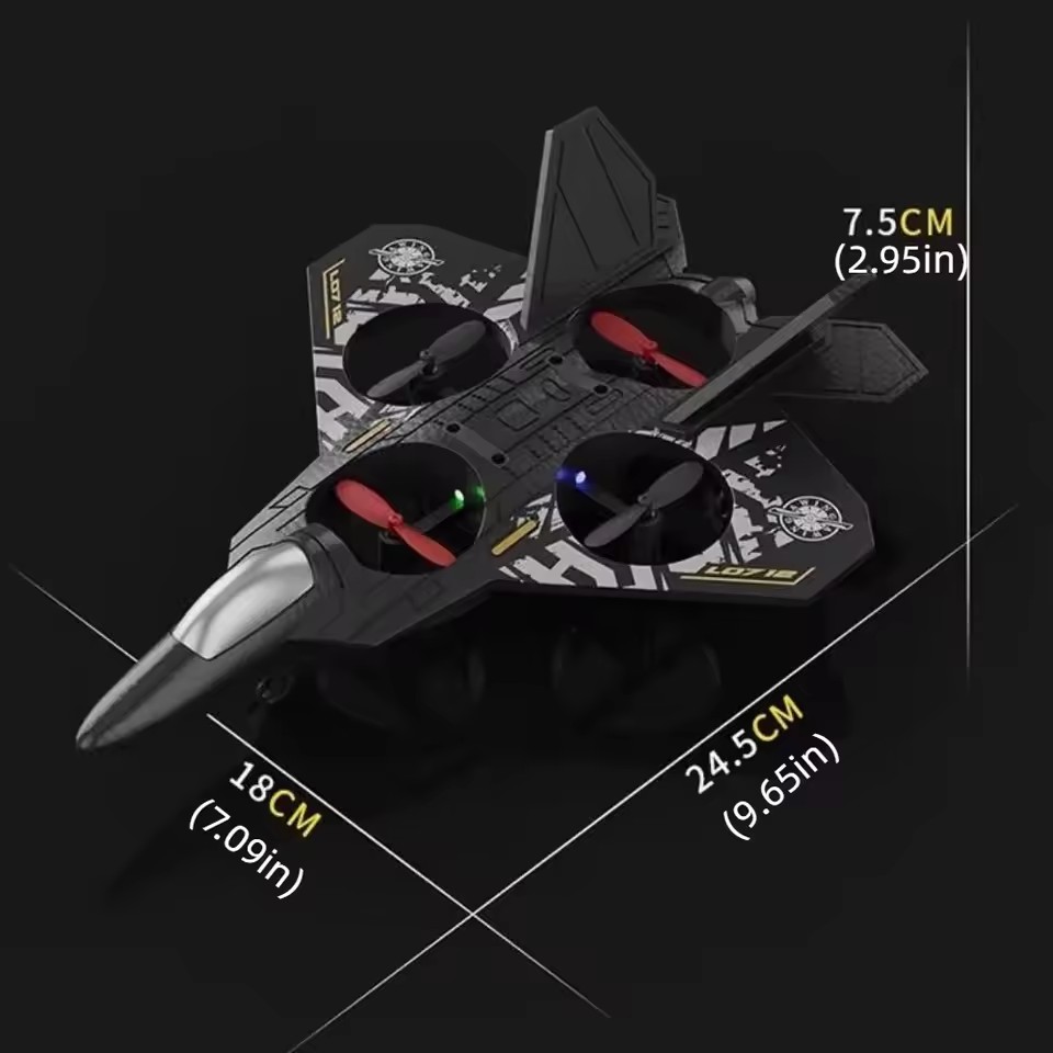 Fighter Jet L0712 with 6-Axis Gyro, One-Key Takeoff, Headless Mode, Speed Shift for Adults and Beginners Rc Aeroplane