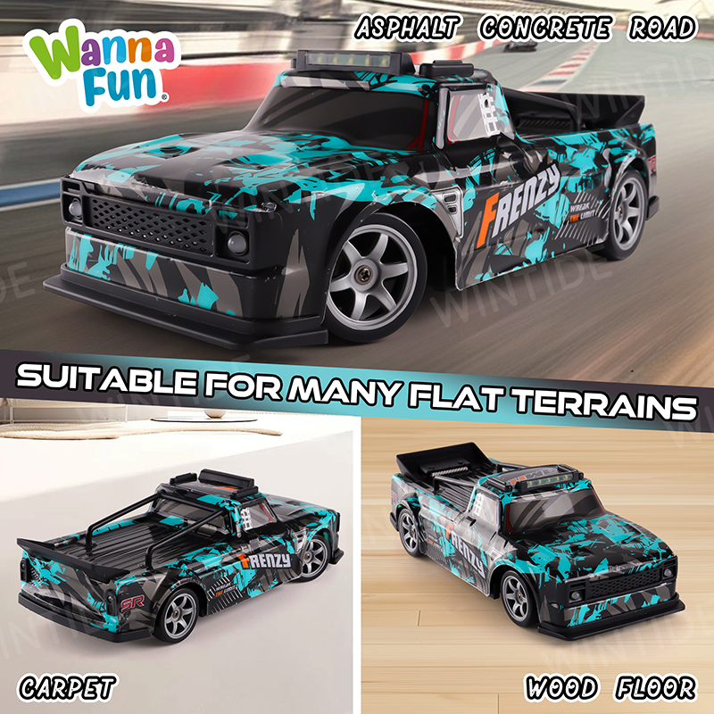 2.4GHz 4WD 1:16 Scale High-Speed RC Drift Car with USB Cable-Remote Control Toy for Kids &amp; Adults