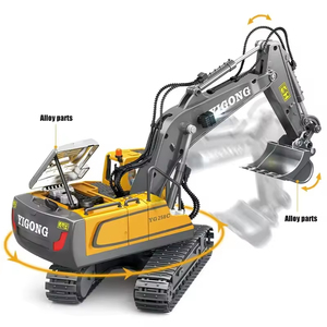 11 Channel 1:20 2.4GHz 11CH RC Construction Truck Toys Engineering Vehicles Metal RC Excavator