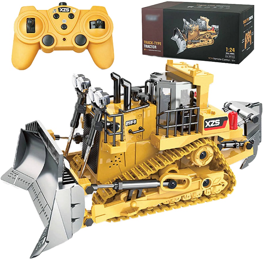 1:24 Scale Alloy 2.4Ghz 9-Channel RC Excavator Truck Music Sounds 40m Range Charger Included Indoor-Outdoor Ready-to-Go