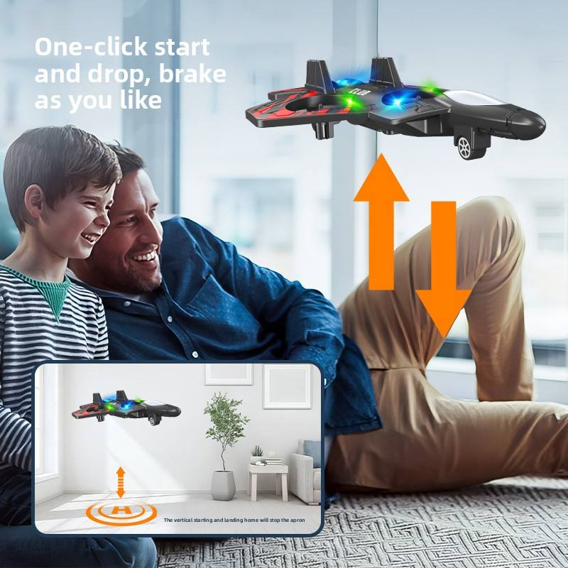 Hot Selling 2.4G Foam Plane Fighter Hand Gesture RC Quadrotor Auto Return Flying Airplane Toy Remote Control Batteries Included